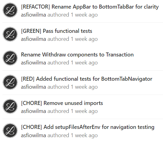 commit messages